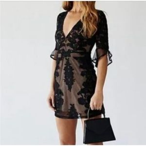 For Love and Lemons Black lace dress